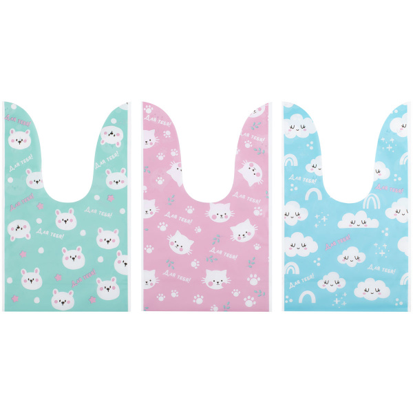 Набор подарочных пакетов 13.5*22 см, MESHU "Funny pattern", 30 шт MS_62109