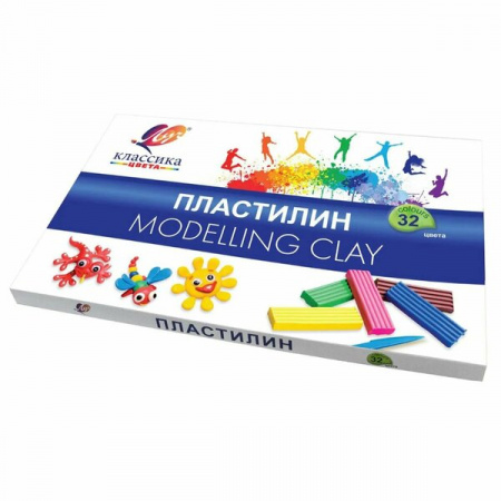 Пластилин Луч  Классика 32 цв.., стек, 640 г., 31С 2065-08