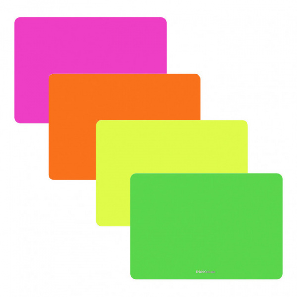 Доска для лепки пластиковая ErichKrause® Matt Neon, A5, ассорти (в пакете по 4 шт.)