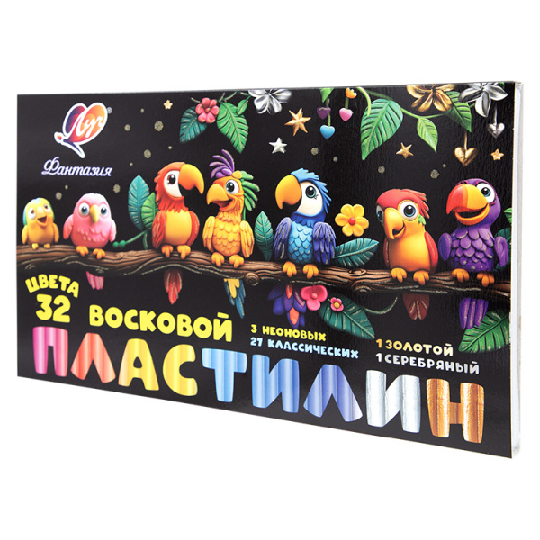 Пластилин Луч Фантазия 32 цв., стек. 475 гр., 31С 2066-08