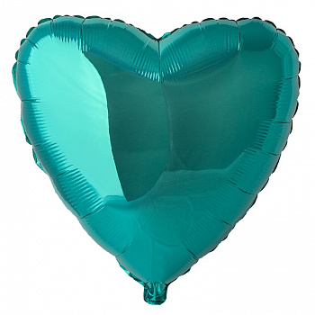 Ф Б/РИС 18" СЕРДЦЕ Металлик Turquoise