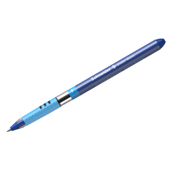 Ручка шариковая Schneider "Slider Basic" синяя, 0,8мм, грип 151003