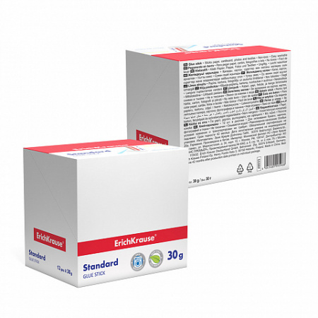 Клей-карандаш ErichKrause® Standard, 13г (в коробке-дисплее по 24 шт.)