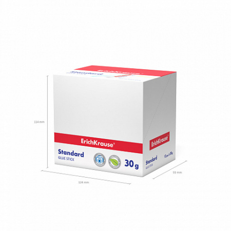 Клей-карандаш ErichKrause® Standard, 13г (в коробке-дисплее по 24 шт.)