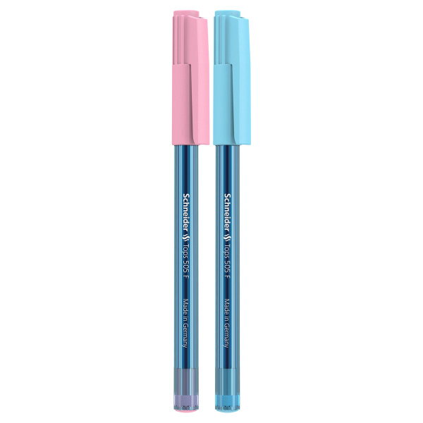Ручка шариковая Schneider "Tops 505 F Bubble Gum" синяя, 0,8мм, прозрачный корпус 150510