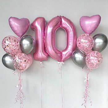 Шары на 10 лет «Нежность»