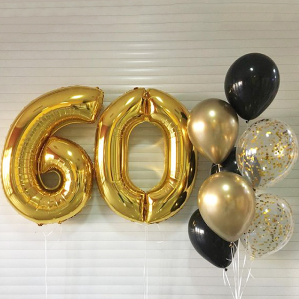 Шары на 60 лет «Строгий вид»