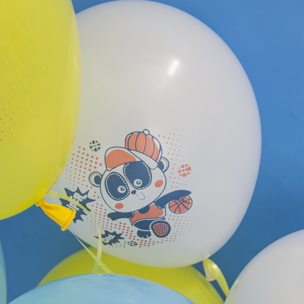 Шар (12''/30 см) Классного Дня Рождения! (зверята-мальчишки), Ассорти, пастель 6 шт