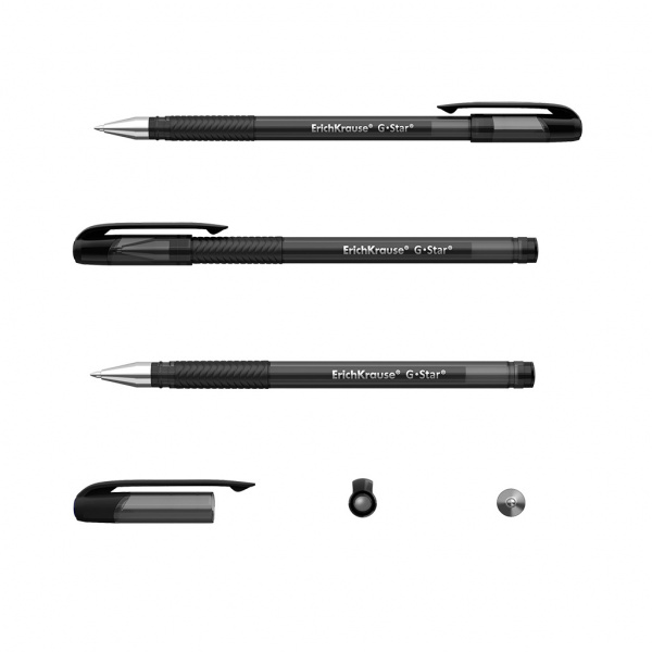 Ручка гелевая ErichKrause® G-Star® 0.5, цвет чернил черный (в коробке по 12 шт.)