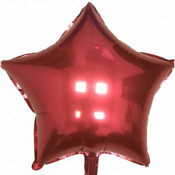 K Звезда BURGUNDY 18"/45см шар фольга
