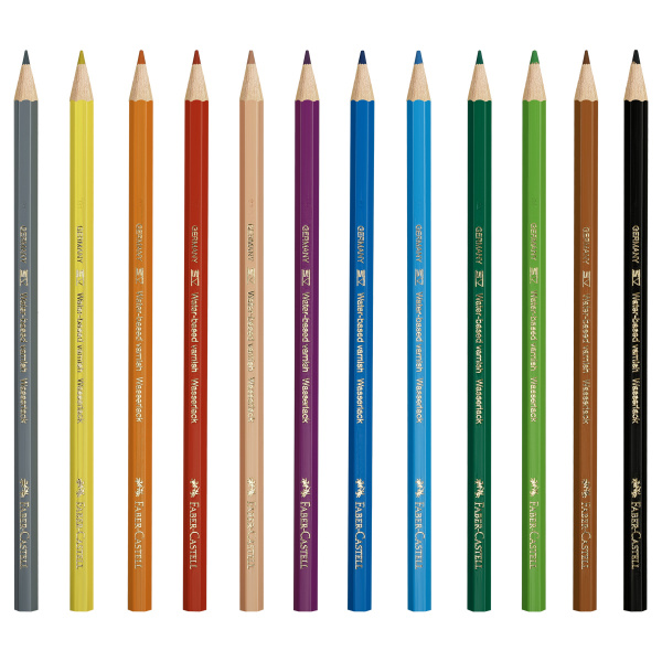 Карандаши цветные Faber-Castell "Замок", 12цв., шестигр., заточ., картон, европодвес 120112