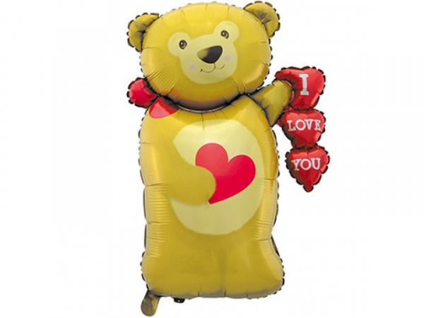 К ФИГУРА ILY Мишка с сердцами