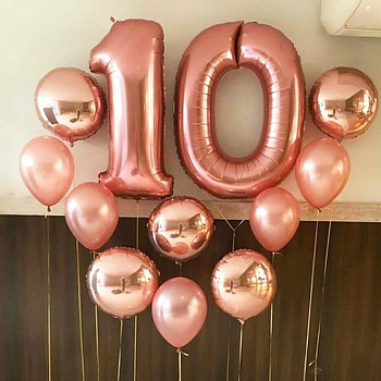 Мини фотозона на 10 лет розовое золото