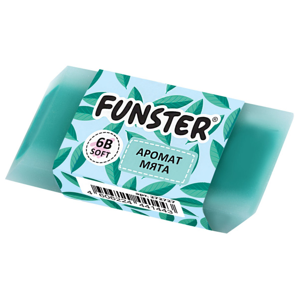 Ластик ароматизированный FUNSTER (ФАНСТЕР) "SWEET", 54х23х10 мм, скошенный, картонный держатель, эко