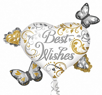 А ФИГУРА/P30 Best Wishes Бабочки Сердца