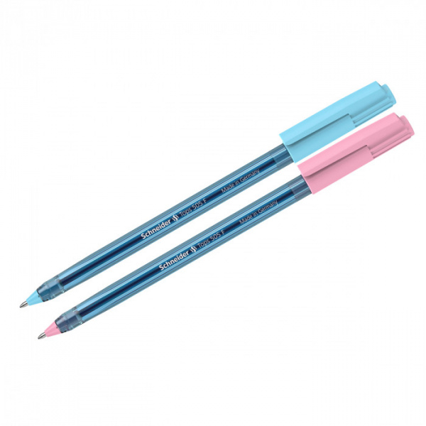 Ручка шариковая Schneider "Tops 505 F Bubble Gum" синяя, 0,8мм, прозрачный корпус 150510