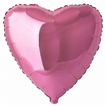 Б/РИС СЕРДЦЕ 18" Металлик Pink Peony 1204