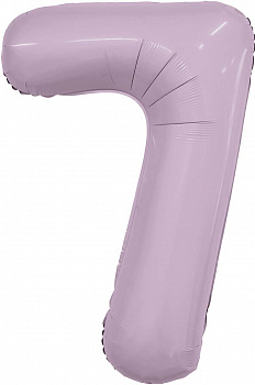 Шар (40''/102 см) Цифра, 7 Slim, Орхидея, 1 шт. в уп.