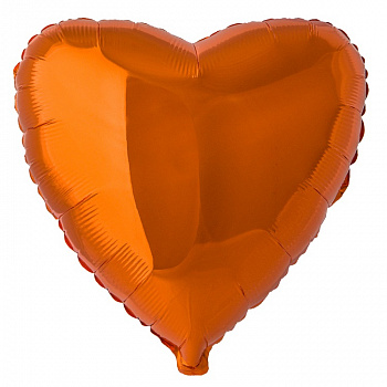Ф Б/РИС 18" СЕРДЦЕ Металлик Orange