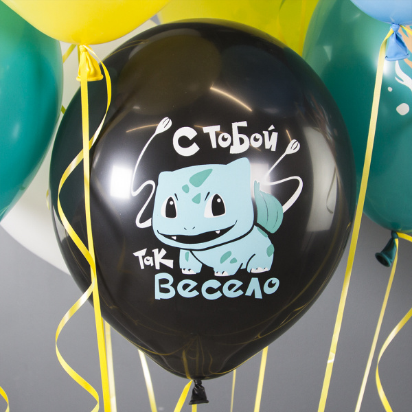 Шар (12''/30 см) Монстрики, Ассорти, пастель 6 шт