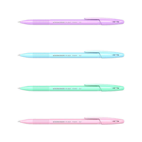 Ручка шариковая ErichKrause R-301 Stick Pastel 0.7, цвет чернил синий (в коробке по 50 шт.)