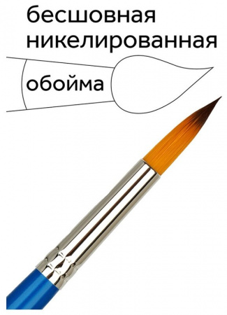 Кисть синтетика Гамма, круглая №12 280618.07.012