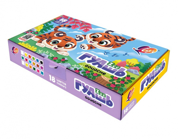 Гуашь ZOO 18 цв. в блок-таре