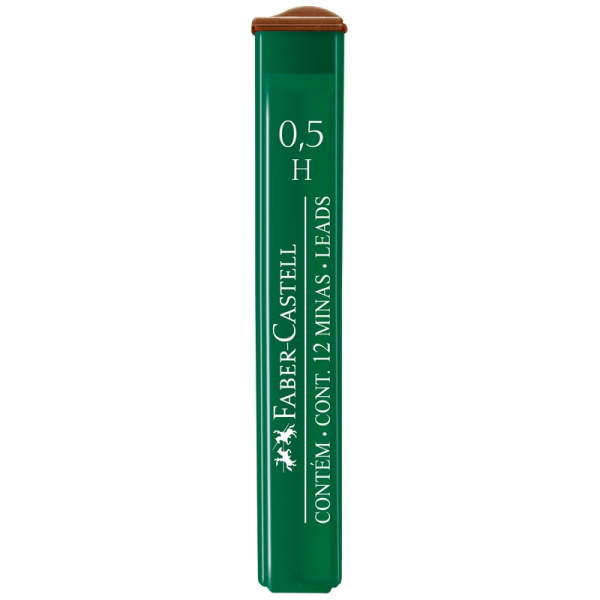 Грифели для механических карандашей Faber-Castell "Polymer", 12шт., 0,5мм, H 521511