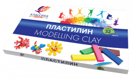 Пластилин Луч  Классика 32 цв.., стек, 640 г., 31С 2065-08