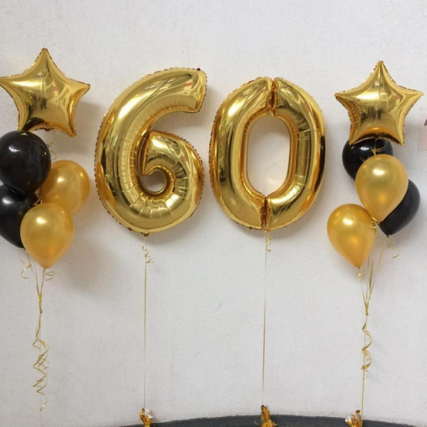Набор шаров «С днём рождения. 60 лет»