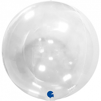 Шар (18''/46 см) Сфера 3D, Deco Bubble, Прозрачный, Кристалл, 10 шт.