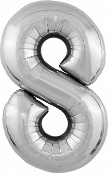 Р ЦИФРА 8  40" Металлик Silver