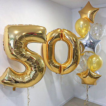 Шары на 50 лет «Золотце»