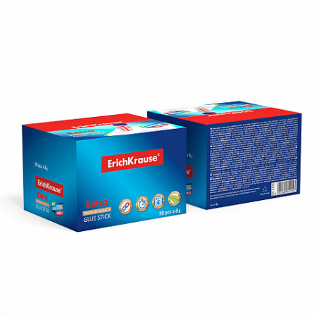 Клей-карандаш ErichKrause Extra, 8г (в коробке-дисплее по 30 шт.)