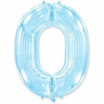 Ф ЦИФРА 0  40" Pastel Blue
