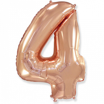 Ф ЦИФРА 4  40" Rose Gold