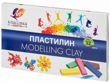 Пластилин Луч  Классика 32 цв.., стек, 640 г., 31С 2065-08
