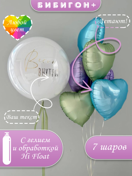 Воздушные шары с гелием весеннее настроение