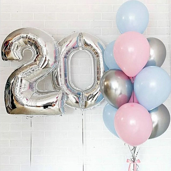 Шары на 20 лет «Нежность»