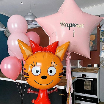 Воздушные шары Карамелька в розовом цвете