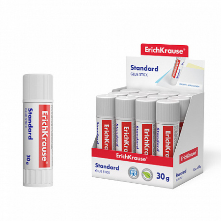 Клей-карандаш ErichKrause® Standard, 13г (в коробке-дисплее по 24 шт.)
