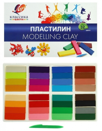 Пластилин Луч  Классика 32 цв.., стек, 640 г., 31С 2065-08