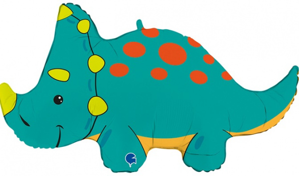 Шар (36''/91 см) Фигура, Динозавр Трицератопс, 1 шт. Grabo S.r.l., ИТАЛИЯ