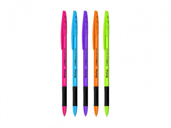 Ручка шариковая Berlingo "Tribase grip color zone" синяя, 0,7мм, грип, ассорти CBp_70967