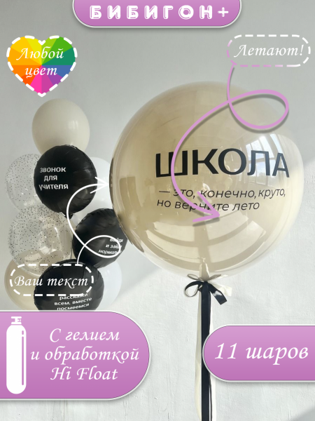 Воздушные шары с гелием школа прикол