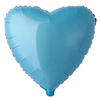 Ф Б/РИС 18" СЕРДЦЕ Пастель Blue