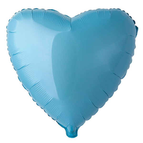 Ф Б/РИС 18" СЕРДЦЕ Пастель Blue