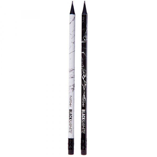 BL_065294 Карандаш чернографитн. Hatber Black&White круглый корпус черн.дерево 72шт. Ассорти "HB" с 