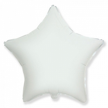 K Звезда WHITE 18"/45см шар фольга