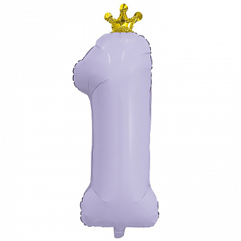 Р ЦИФРА 1  32" С короной Lavender